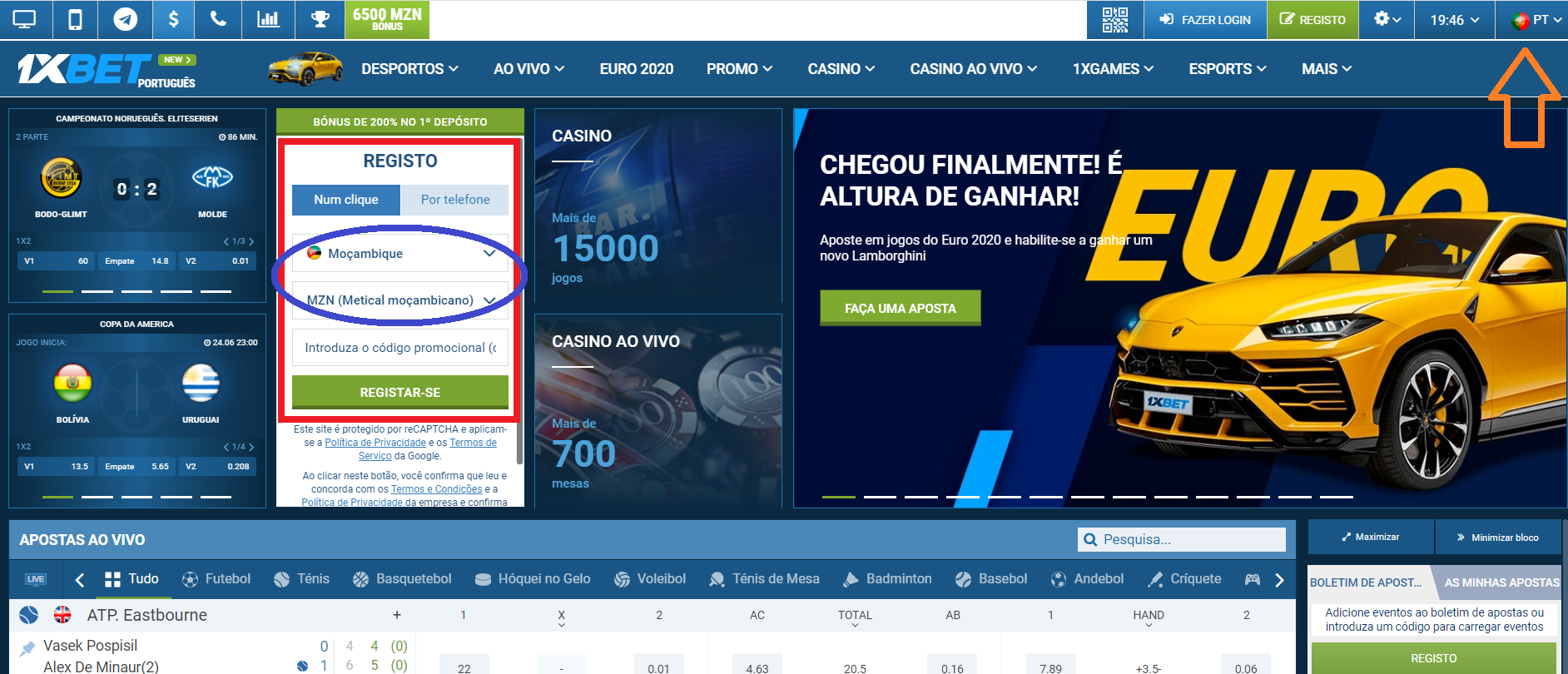 1xbet conta bonus